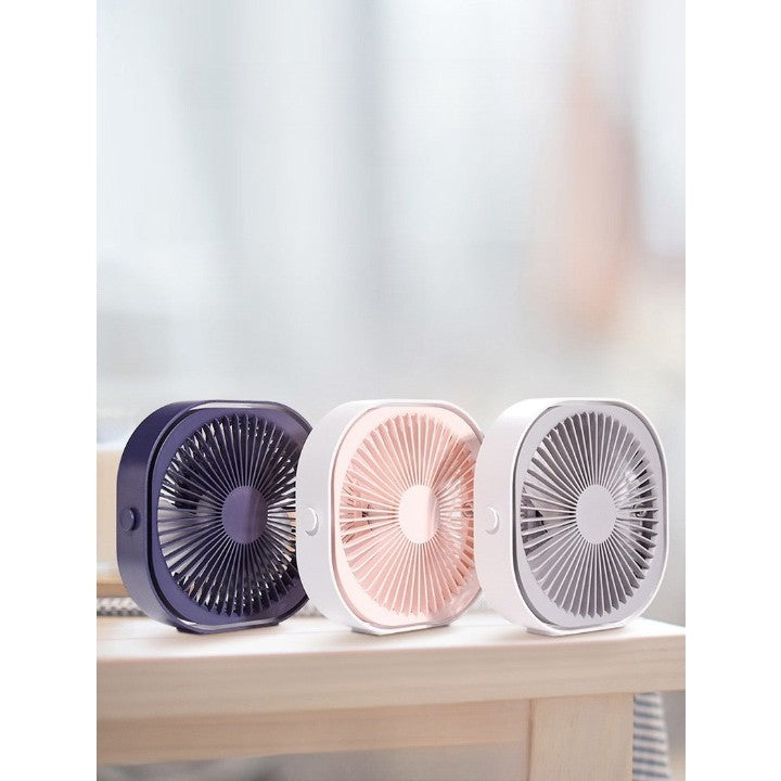 Mini Ventilator USB Maison Elise – Birou, Rotire 360°, 3 Viteze, Design Pisicuță, Albastru