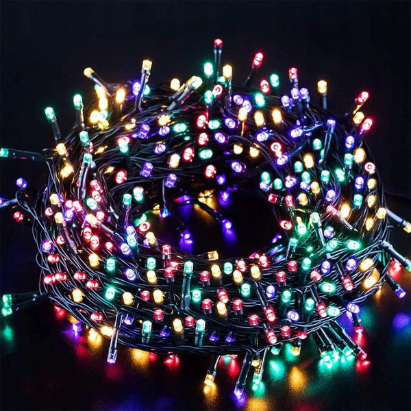 Instalație de Crăciun Liniara 24m, 300 LED, 8 jocuri de lumini, Multicolor