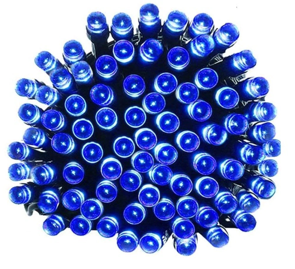 Instalație de Crăciun Liniara 16m, 200 LED , 8 jocuri de lumini, Lumina Albastra