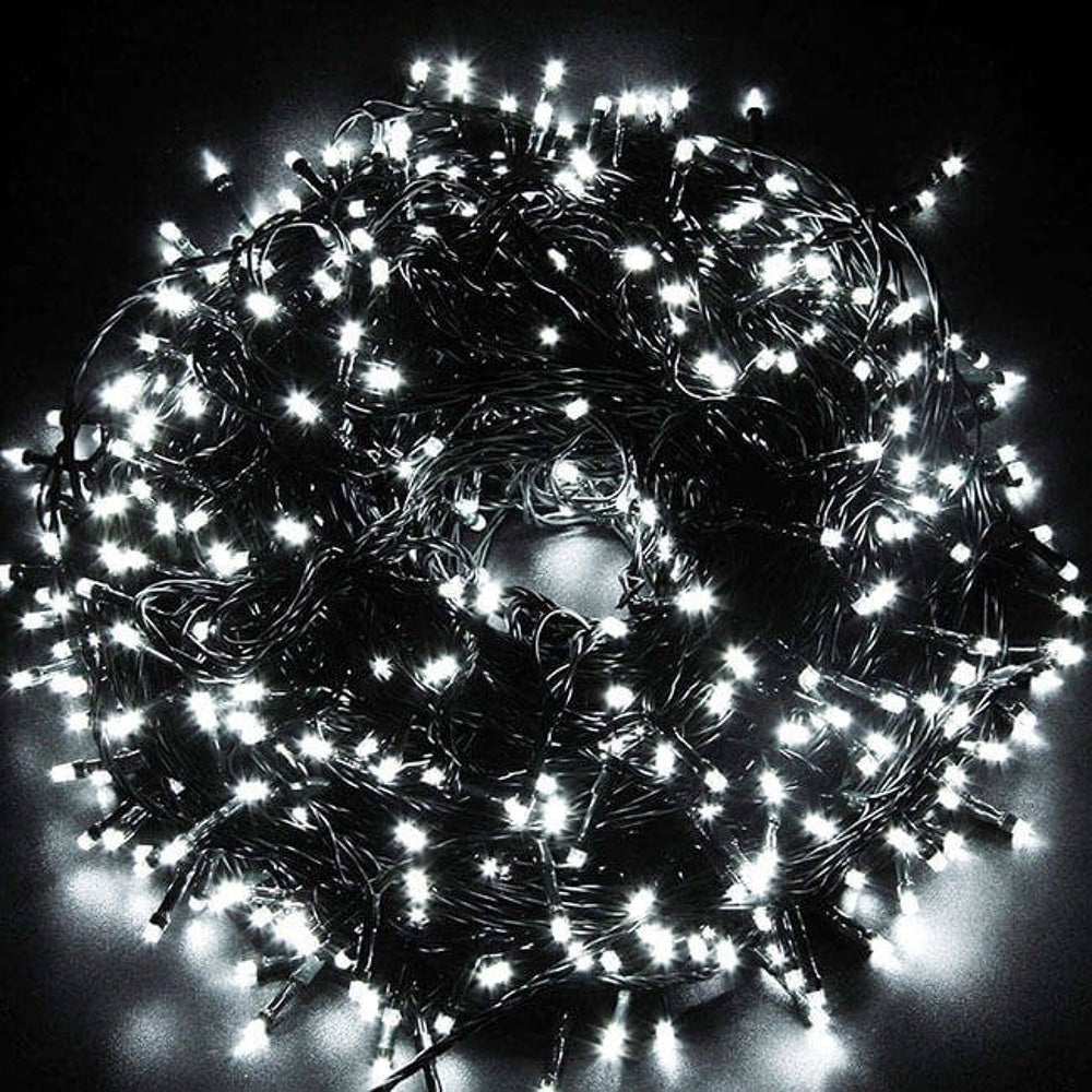 Instalație de Crăciun Liniara 23m, 300 LED, 8 jocuri de lumini , Lumina Alb Rece