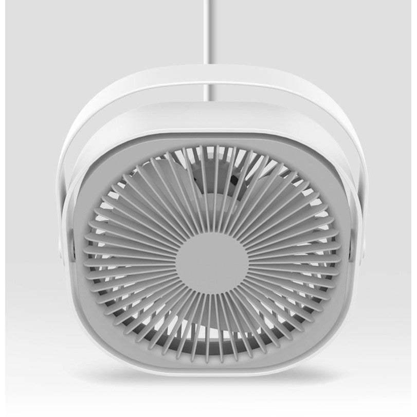 Mini Ventilator de Birou Maison Elise – USB, 3 Viteze, Rotire 360°, Design Pisicuță, Gri