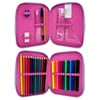 Penar Echipat Dublu Negru Lila "Always Shine" 14x4x20cm