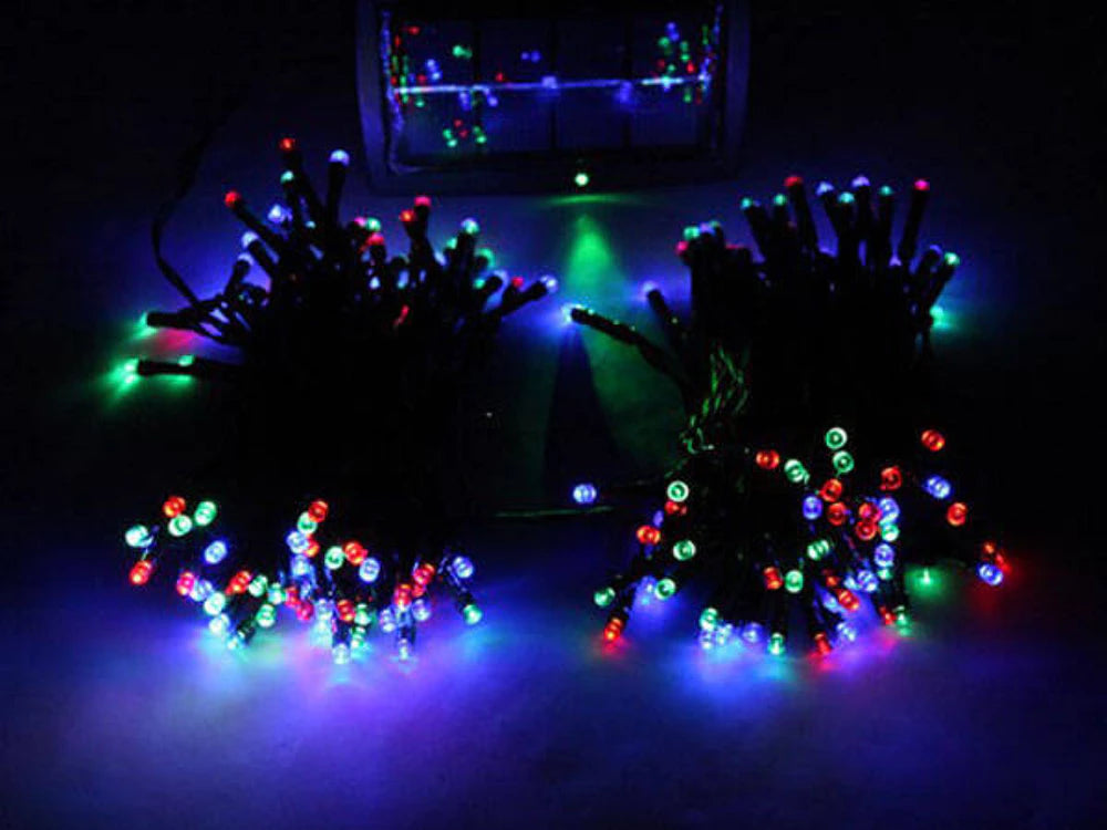 Instalație de Crăciun Liniara 23 m, 300 LED, 8 jocuri de lumini, Multicolor