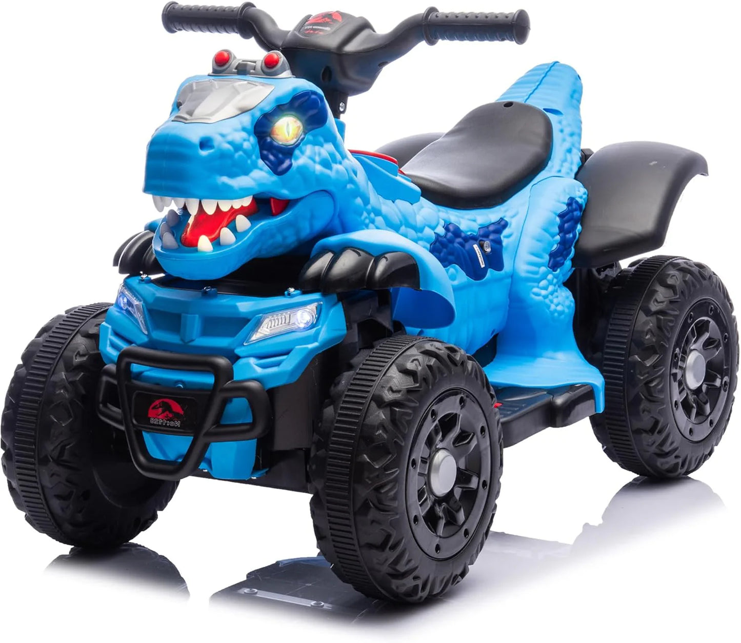 ATV electric, model dinozaur, muzica, bluetooth, varsta 1-6 ani -Albastru