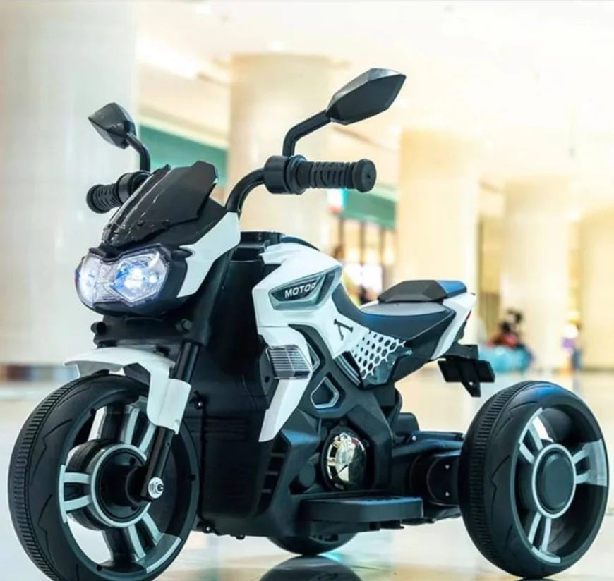 Motocicleta electrica copii 2MOTO 12V, 3 roti, control ghidon+acceleratie, BT si USB