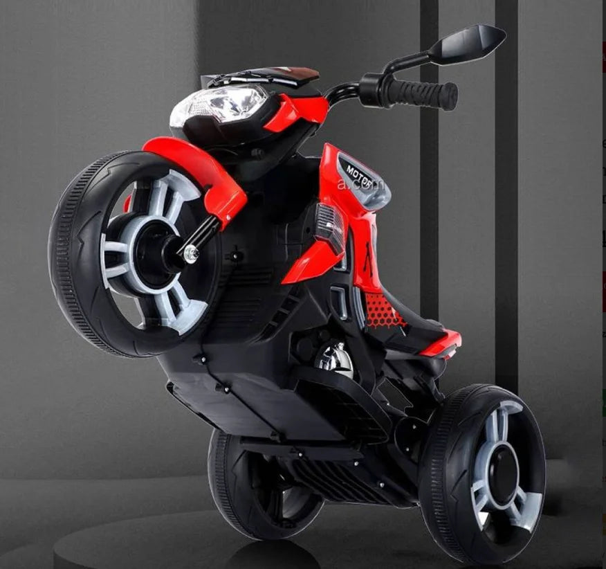 Motocicleta electrica copii 2MOTO 12V, 3 roti, control ghidon+acceleratie, BT si USB