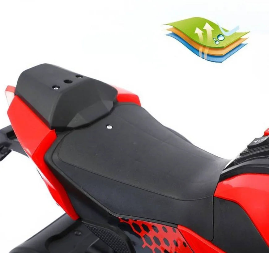 Motocicleta electrica copii 2MOTO 12V, 3 roti, control ghidon+acceleratie, BT si USB