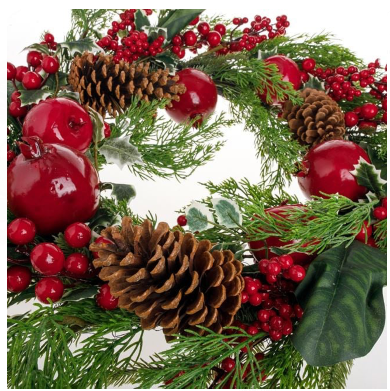 Coronita Decorativa de Craciun cu Pomusoare Mere Rodii Conuri Ramuri Ø70m