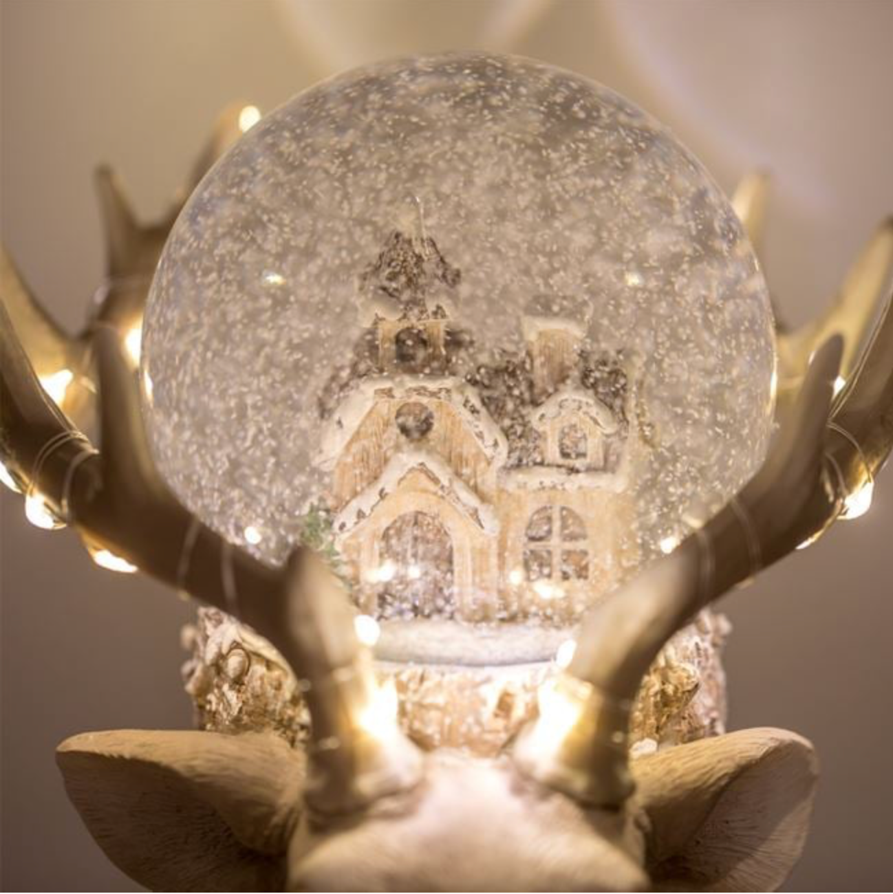 Figurina Decorativa de Craciun Cap de Ren cu LED 17x21x22cm