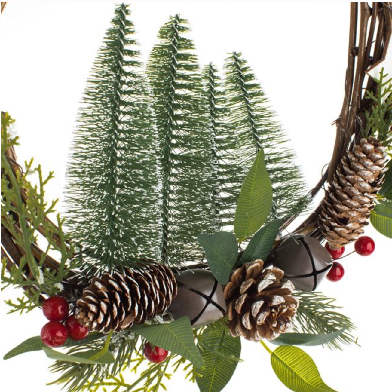 Coronita Decorativa de Craciun Brazi Conuri Clopote Berries Ø33cm