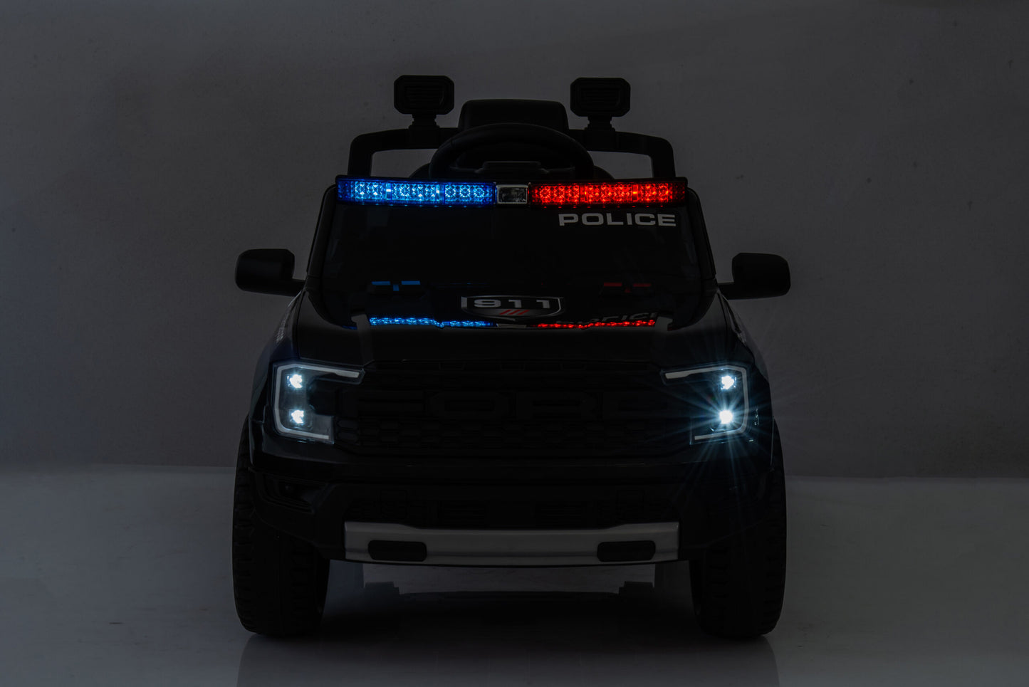 Masinuta Electrica pentru copii Ride-On, Ford Ranger Politie, Baterie Li-ION, Scaun de piele, 2-7 ani