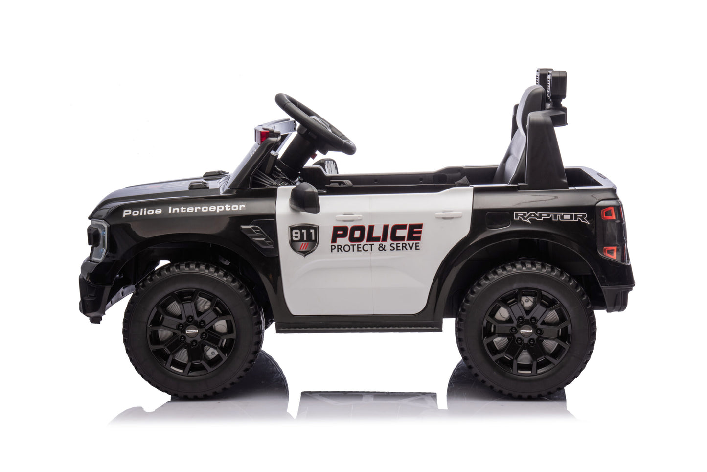 Masinuta Electrica pentru copii Ride-On, Ford Ranger Politie, Baterie Li-ION, Scaun de piele, 2-7 ani