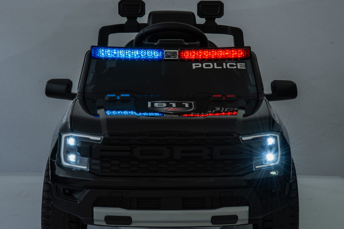 Masinuta Electrica pentru copii Ride-On, Ford Ranger Politie, Baterie Li-ION, Scaun de piele, 2-7 ani