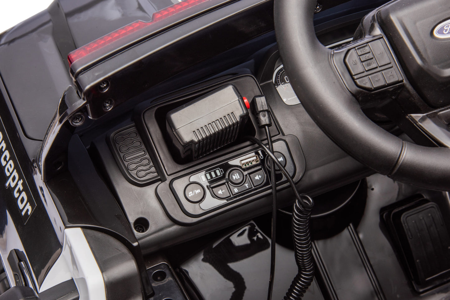 Masinuta Electrica pentru copii Ride-On, Ford Ranger Politie, Baterie Li-ION, Scaun de piele, 2-7 ani