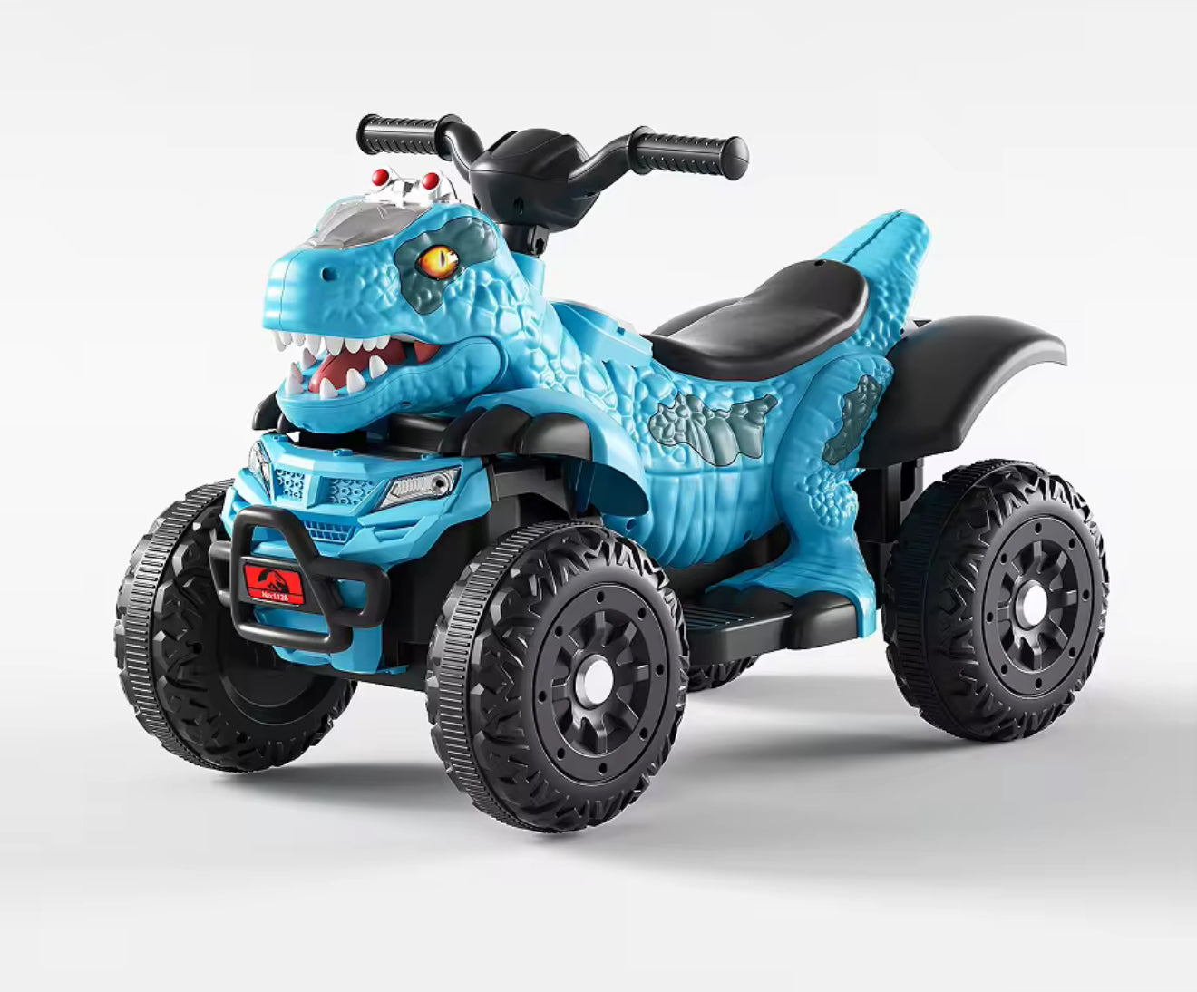 Masina pentru copii, stil ATV, model dinozaur, muzica, bluetooth, varsta 1-6 ani, verde