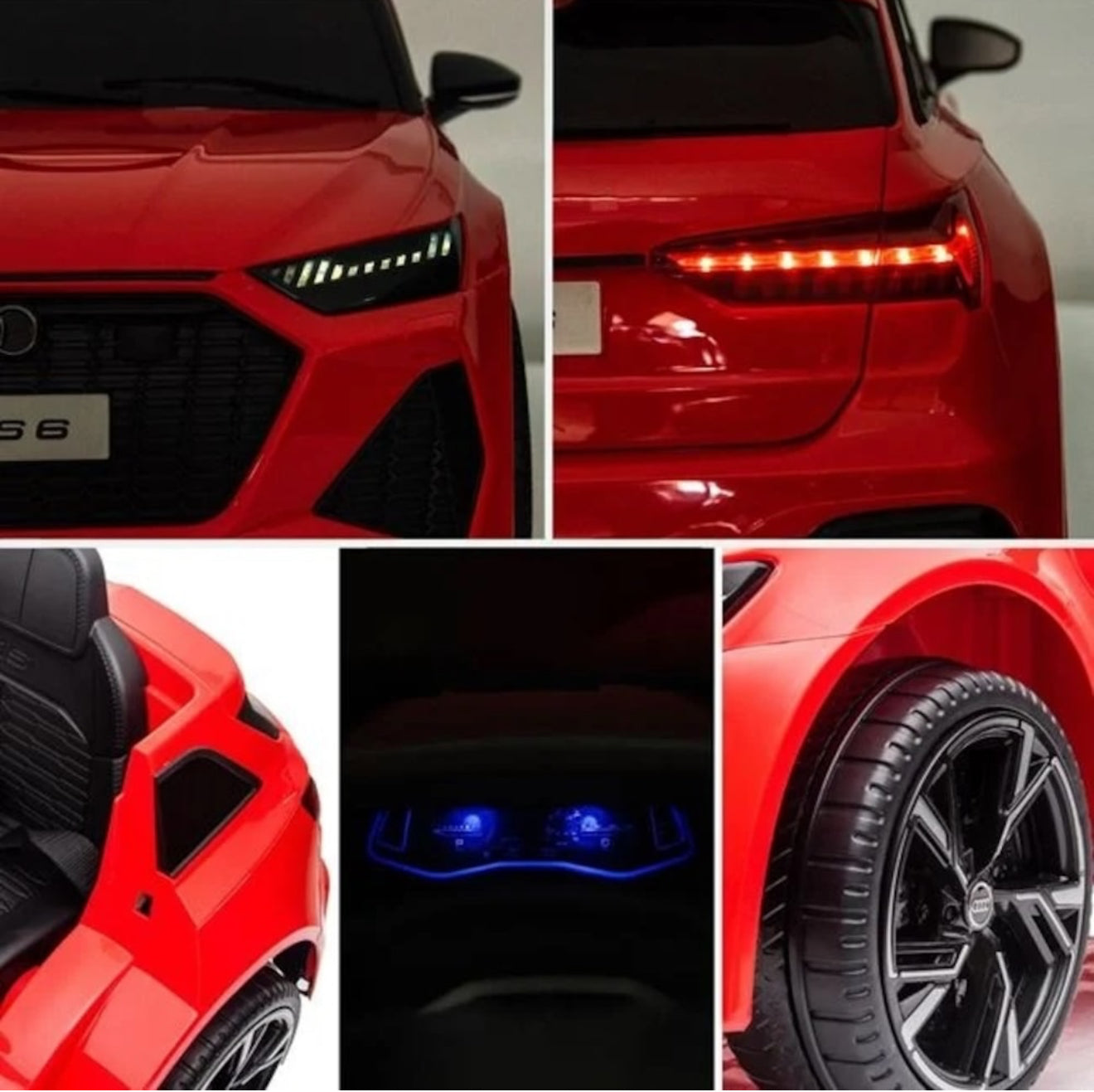 Masina Electrica cu Acumulator Audi RS6 Rosie 6V 4.5AH & Telecomanda