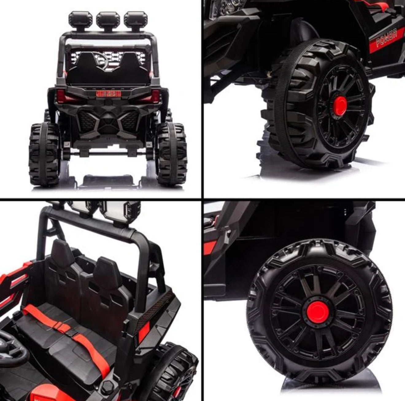 Masinuta Electrica 12V de Teren Off Road cu 3 Faruri & Telecomanda