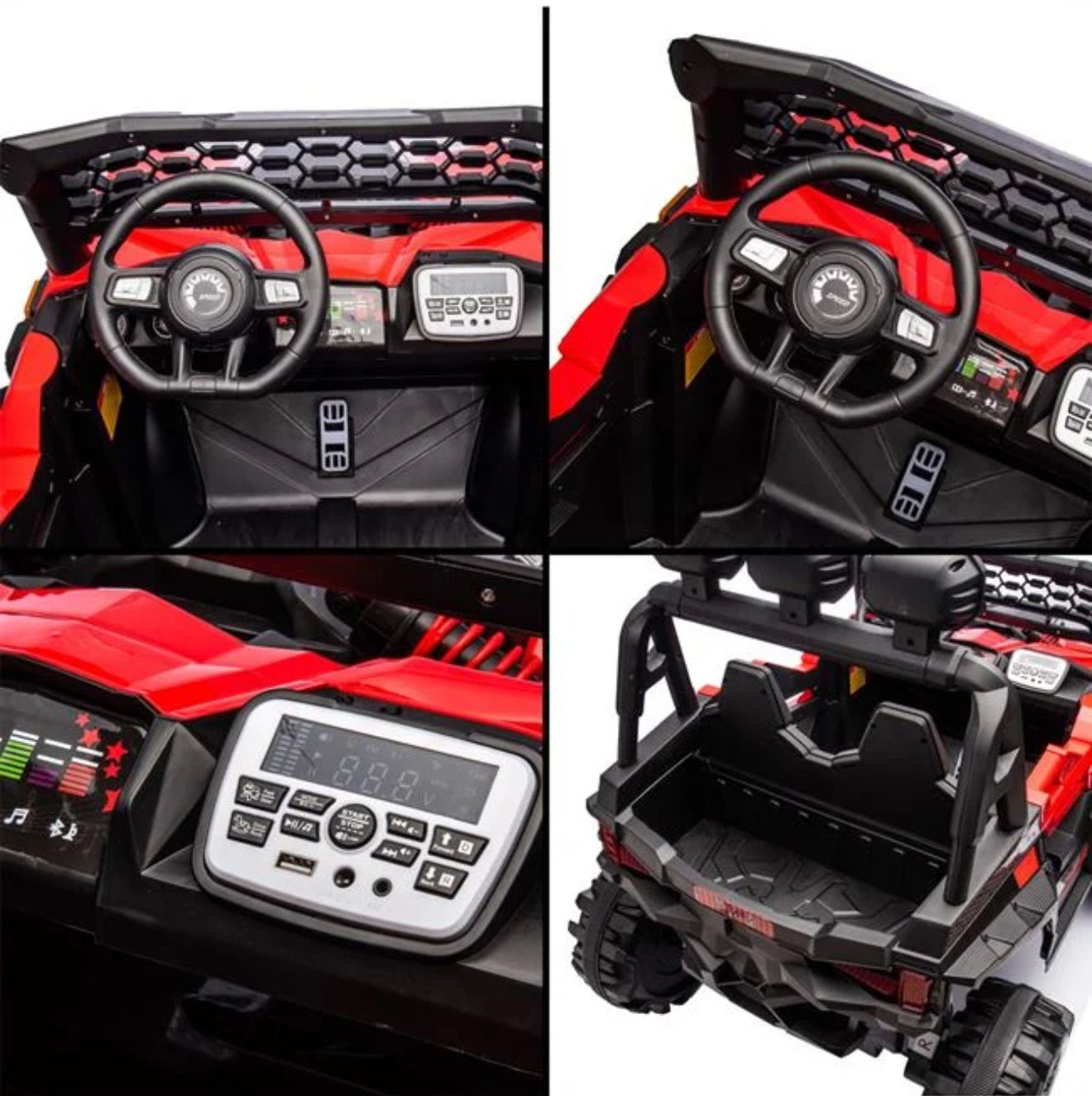Masinuta Electrica 12V de Teren Off Road cu 3 Faruri & Telecomanda