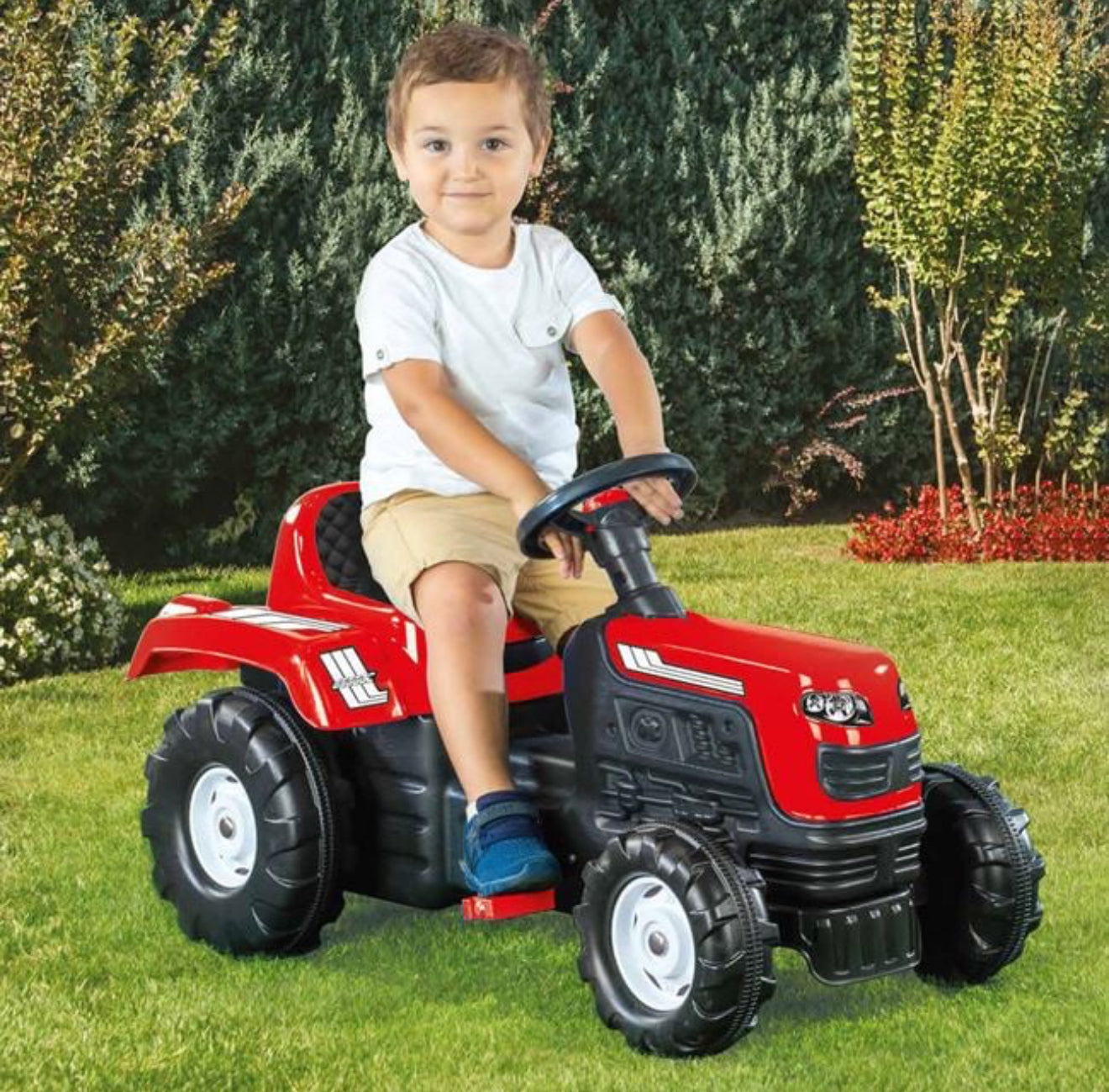 Tractor Rosu cu Pedale 81.5x45x52cm