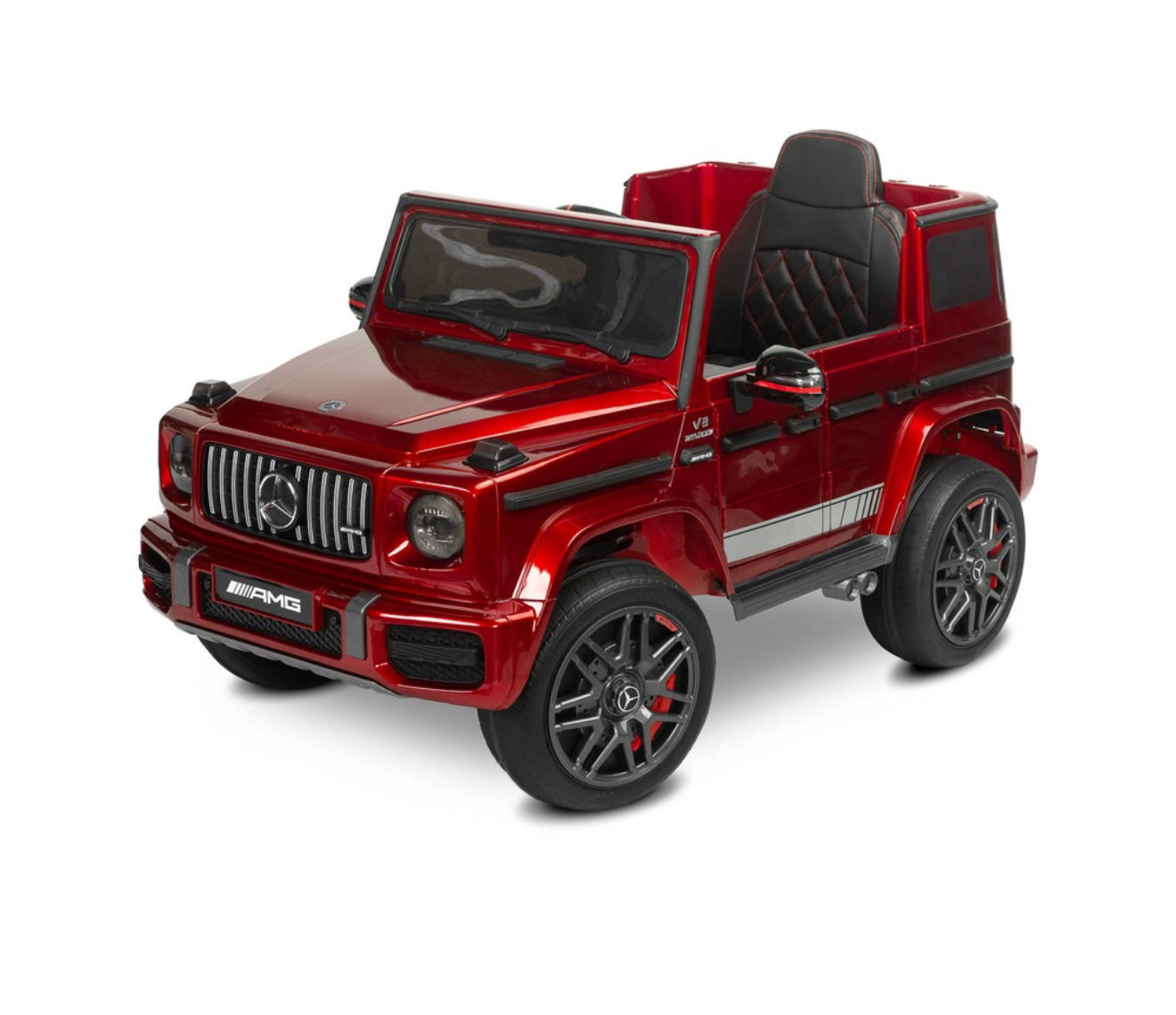 Masinuta Electrica Mercedes AMG G63, Pentru Copii 3-9 ani, Gri, Cu Telecomanda 12V