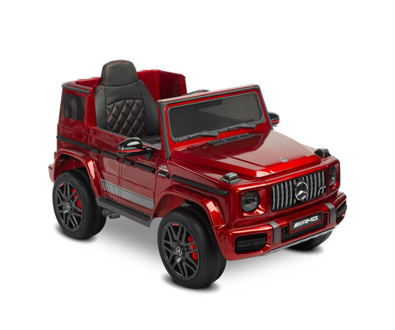 Masinuta Electrica Mercedes AMG G63, Pentru Copii 3-9 ani, Gri, Cu Telecomanda 12V