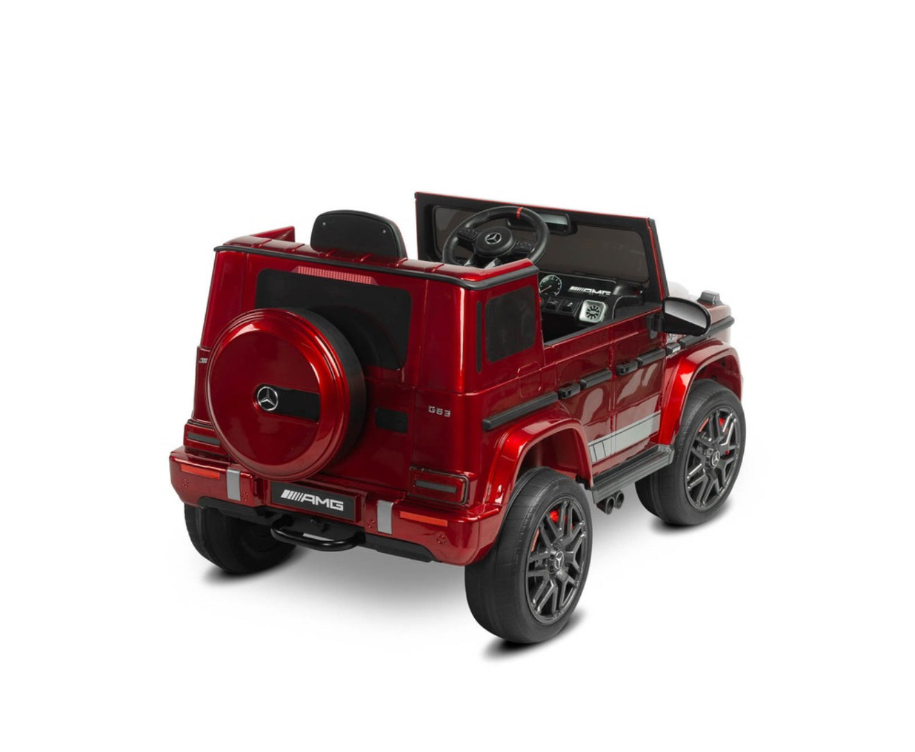 Masinuta Electrica Mercedes AMG G63, Pentru Copii 3-9 ani, Gri, Cu Telecomanda 12V