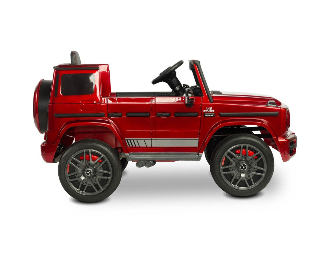 Masinuta Electrica Mercedes AMG G63, Pentru Copii 3-9 ani, Gri, Cu Telecomanda 12V