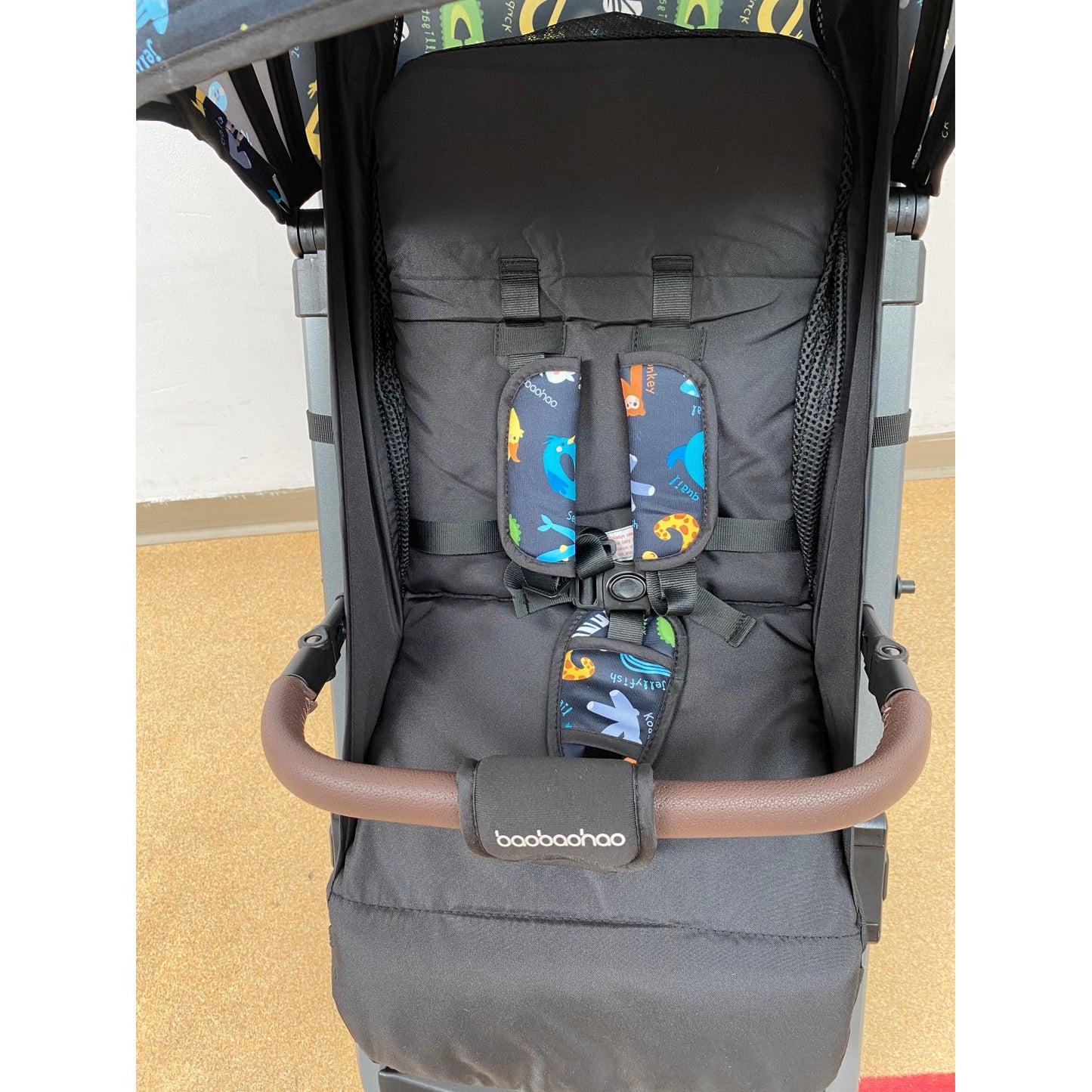 Carucior tip troller cu plasa insecte, 6-36 luni -Negru
