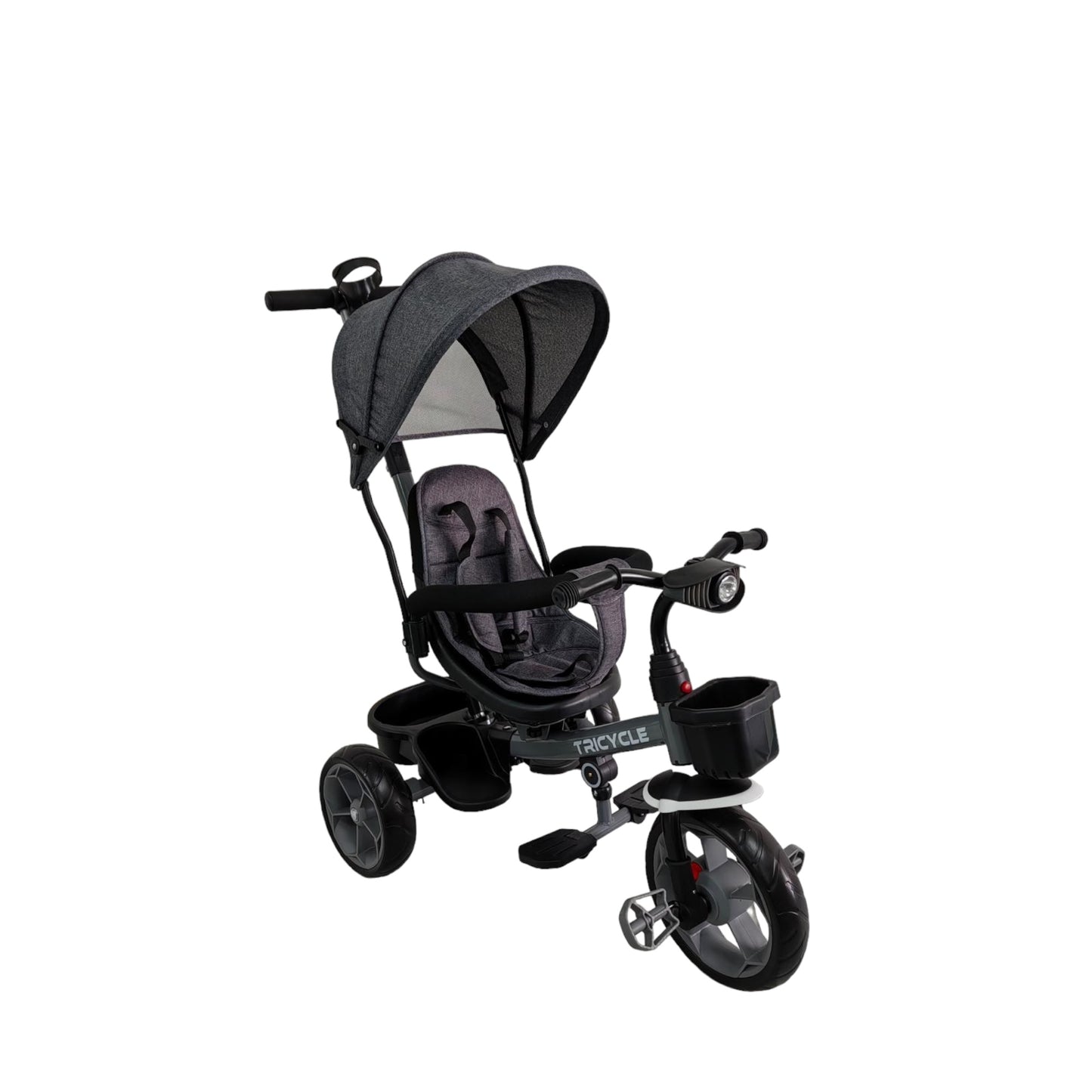 Tricicleta cu scaun rotativ, muzica si lumini,8 luni-4 ani