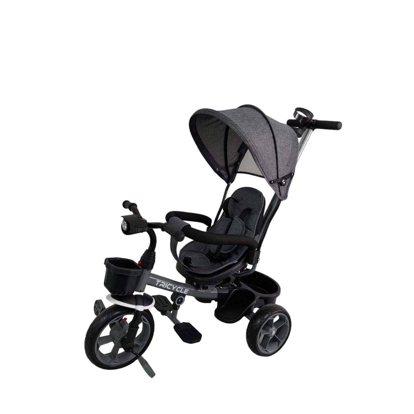 Tricicleta cu scaun rotativ, muzica si lumini,8 luni-4 ani