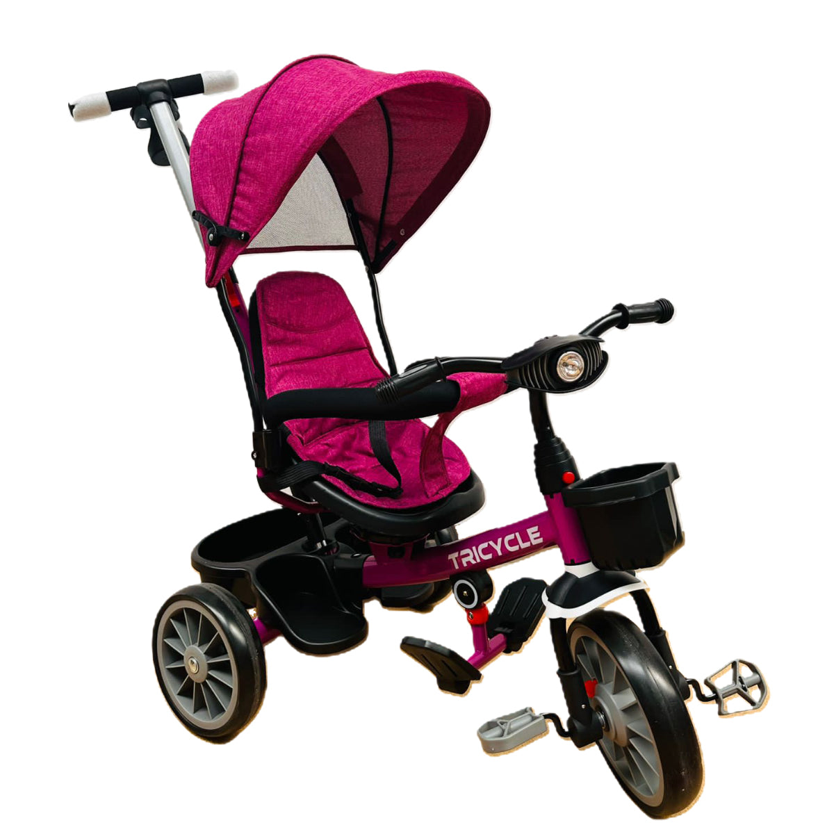 Tricicleta cu scaun rotativ, muzica si lumini,8 luni-4 ani