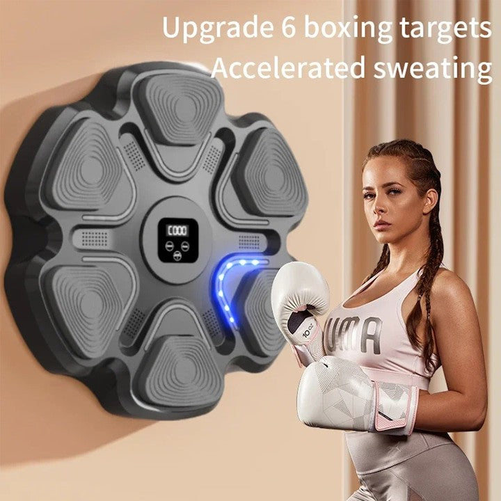 Jucarie de Boxat cu Muzica si Lumini si Manusi incluse 38 X 27 X 32 CM, Conexiune Bluetooth-Negru