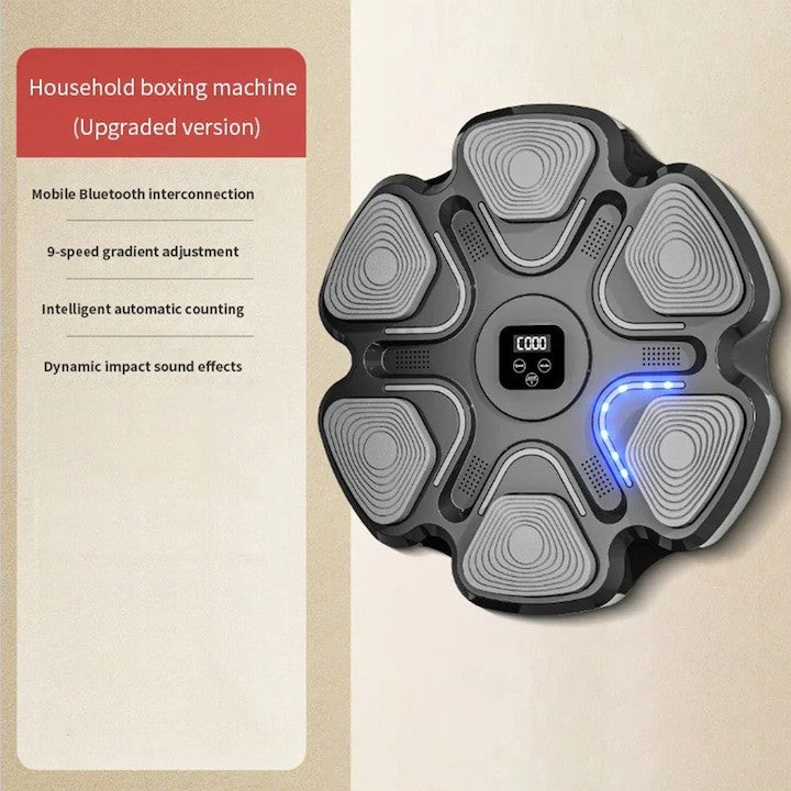 Jucarie de Boxat cu Muzica si Lumini si Manusi incluse 38 X 27 X 32 CM, Conexiune Bluetooth-Negru