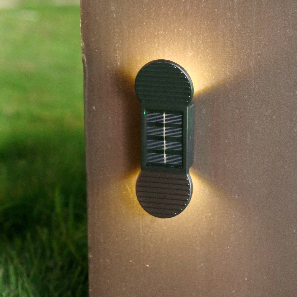 Aplica Solara Led , ABS/Policarbonat, rezistenta la apa IP65, 2 LED-uri SMD , pentru perete, scari , Lumina Alb Cald