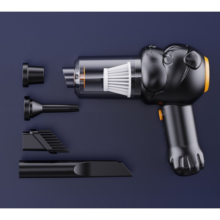 Aspirator Auto 4 în 1 Portabil fără Fir, 120W, Autonomie 1-3 h, 2 Viteze, Aspirare Umedă/Uscată, Funcție de Suflare/Umflare, Negru