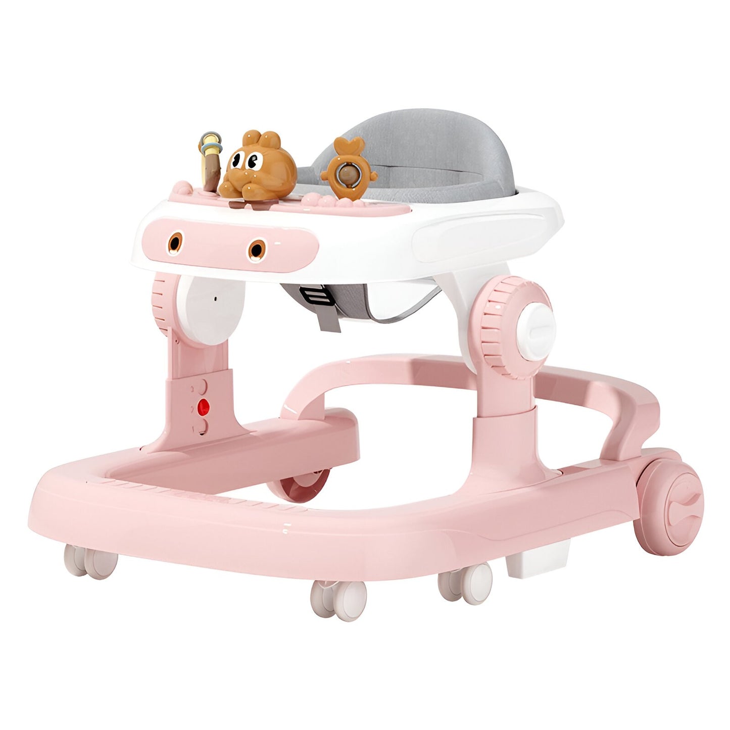 Premergator multifuncțional Baby Space Rabbit, Inaltime ajustabila, tavita, muzica si lumini, Roz
