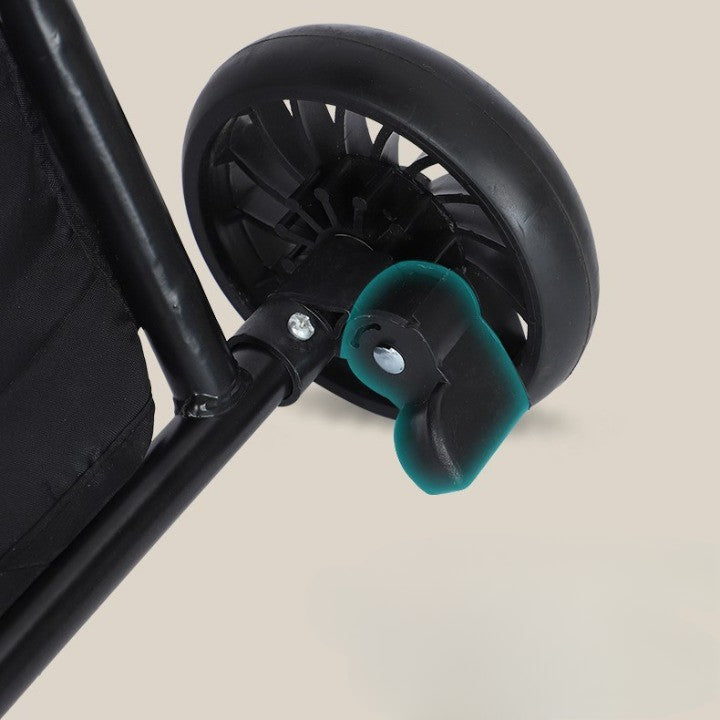 Cărucior sport 3in1, 6-36 luni , reversibil, pliabil, tăviță pentru masa, roti 360 si parasolar-Model Pisicute-Negru