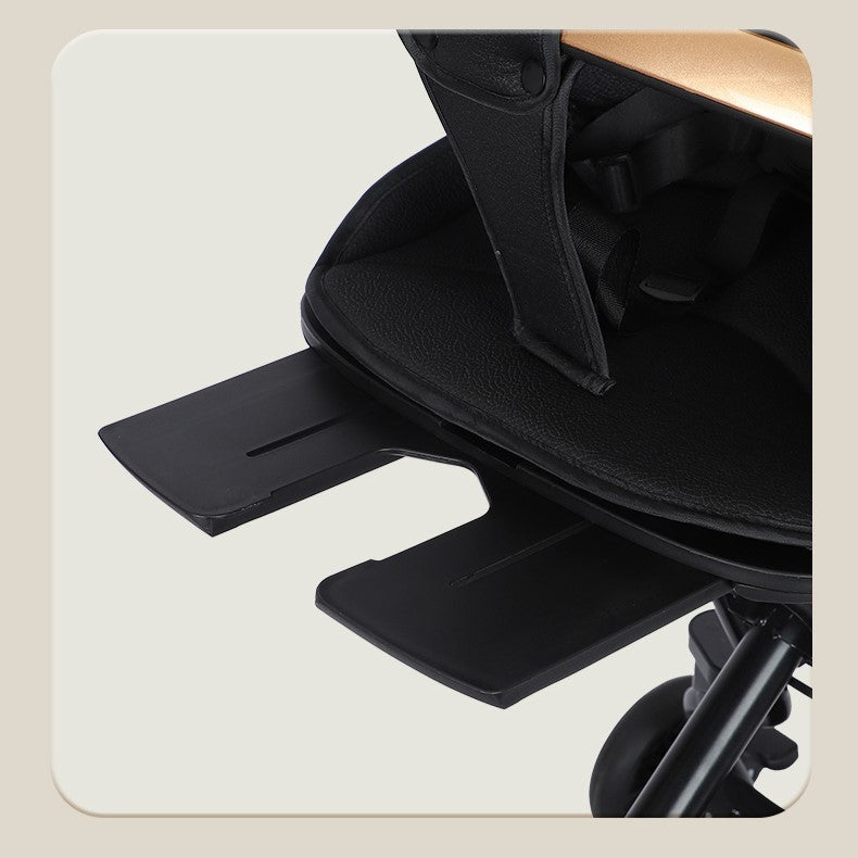 Cărucior sport 3in1, 6-36 luni , reversibil, pliabil, tăviță pentru masa, roti 360 si parasolar-Model Pisicute-Negru