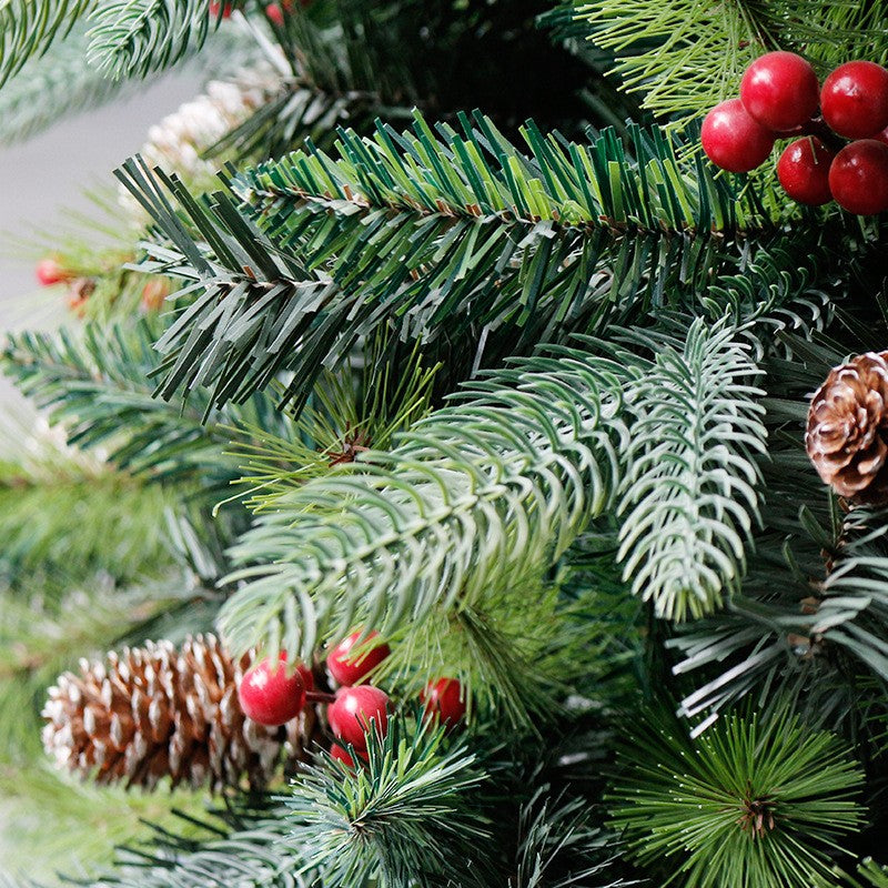 Brad artificial decorat cu conuri de pin 120 cm, suport metalic inclus