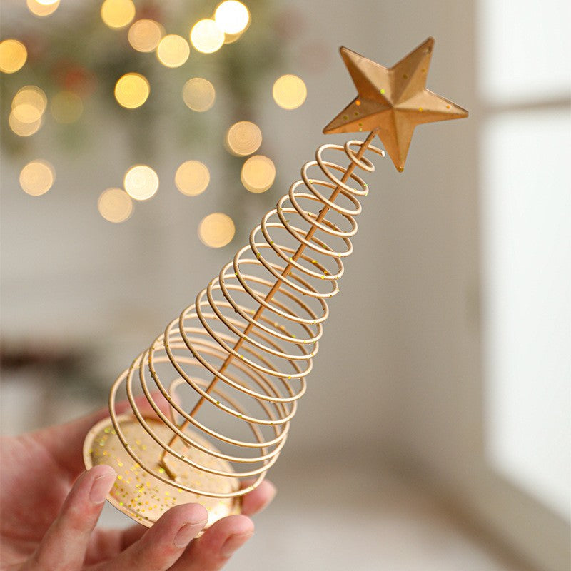 Decoratiune Brad micut din Metal, 20 cm