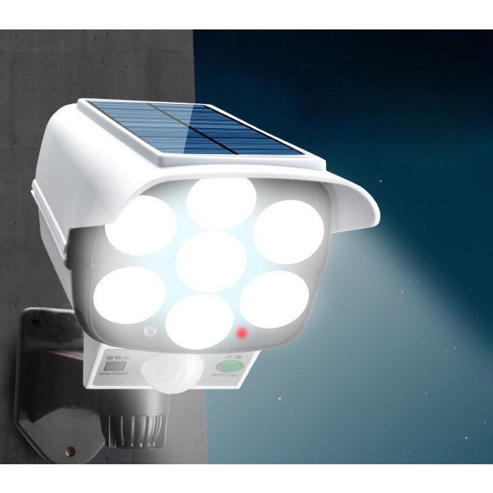 Camera de supraveghere FALSA cu încărcare solara si senzor de mișcare, 77 LED-URI