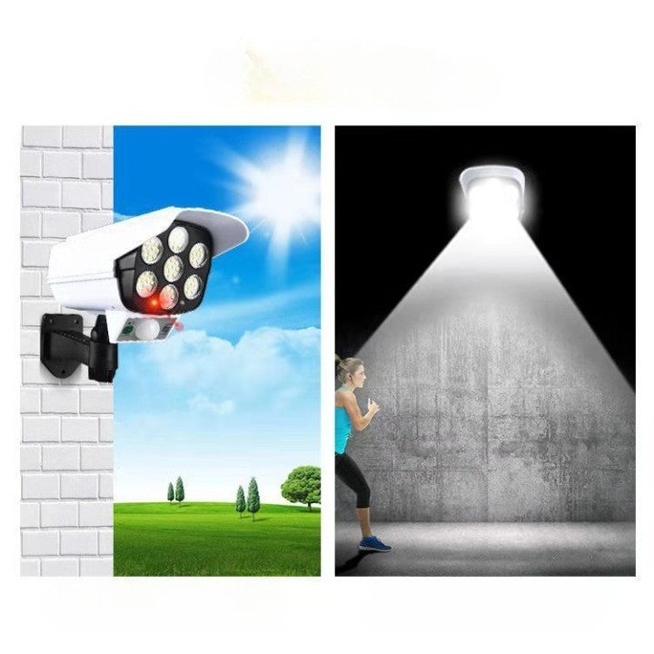 Camera de supraveghere FALSA cu încărcare solara si senzor de mișcare, 77 LED-URI