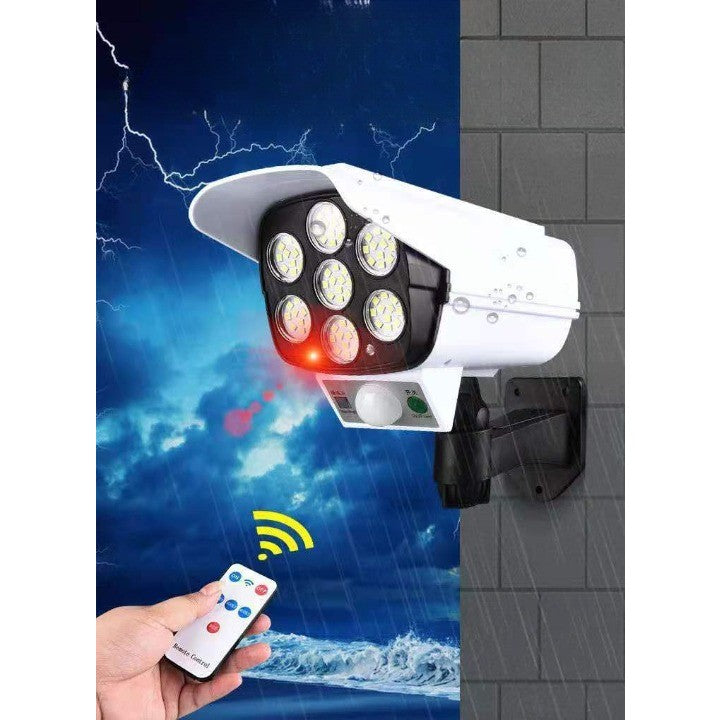 Camera de supraveghere FALSA cu încărcare solara si senzor de mișcare, 77 LED-URI