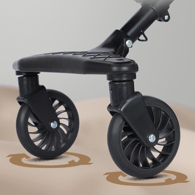 Cărucior sport 3in1, 6-36 luni , reversibil, pliabil, tăviță pentru masa, roti 360 si parasolar - Model Carouri - Maro