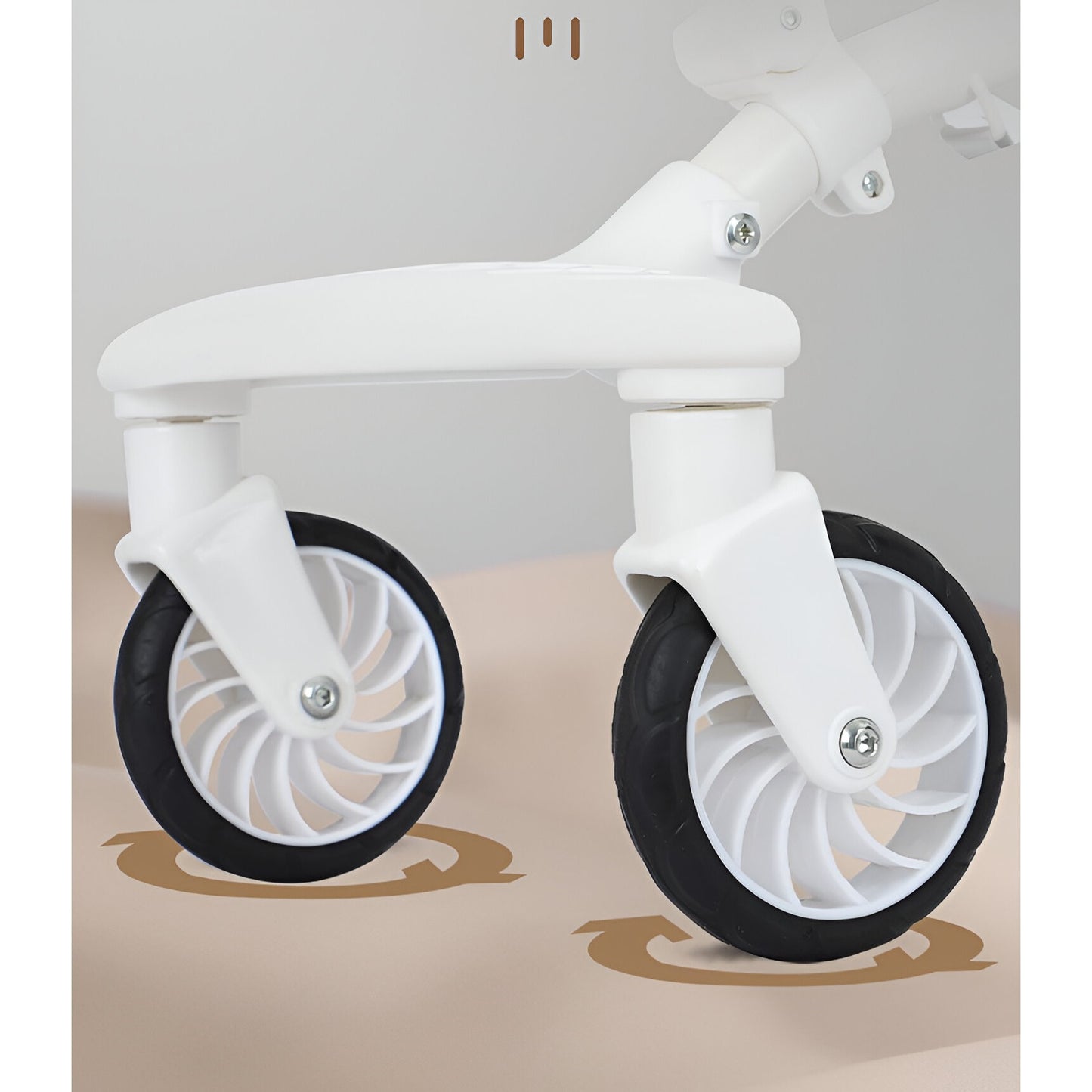 Cărucior sport 3in1, 6-36 luni , reversibil, pliabil, tăviță pentru masa, roti 360 si parasolar - Model Cosmos - Bej