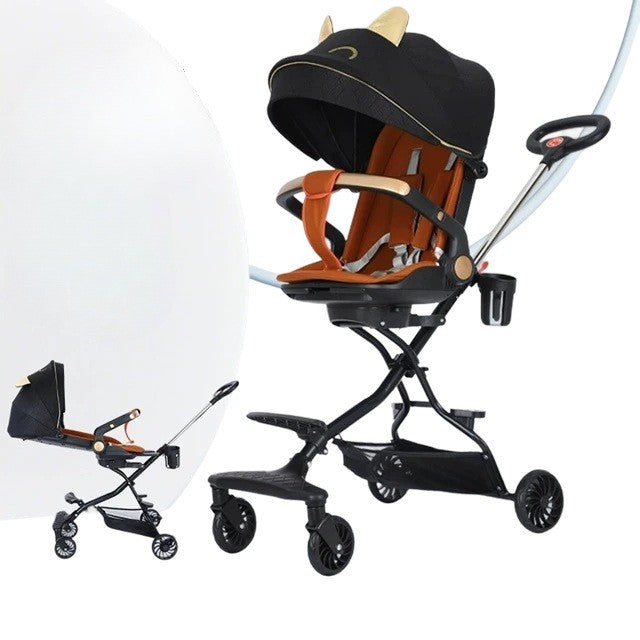 CARUCIOR SPORT 3IN1, 6-36 LUNI, REVERSIBIL, PLIABIL, TAVITA PENTRU MASA, POZITIE DE SOMN, CENTURA DE SIGURANTA, ROTI 360, SUPORT PAHAR, COPERTINA PENTRU SOARE, 32X63X95CM, NEGRU, MODEL PISICUTE