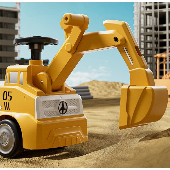 Excavator pentru Copii - Galben Strălucitor 3 ani