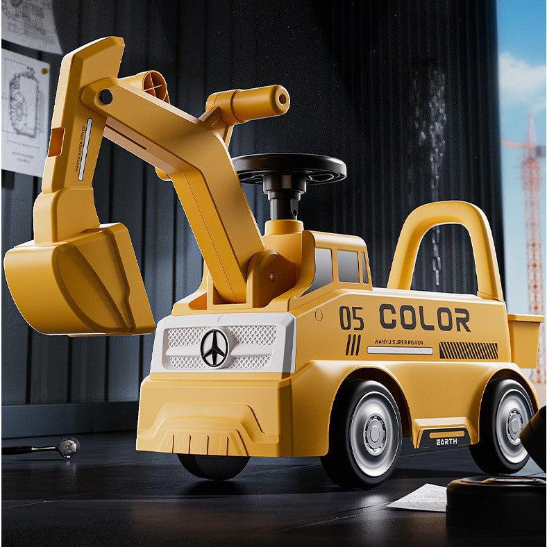 Excavator pentru Copii - Galben Strălucitor 3 ani