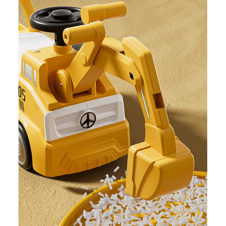 Excavator pentru Copii - Galben Strălucitor 3 ani