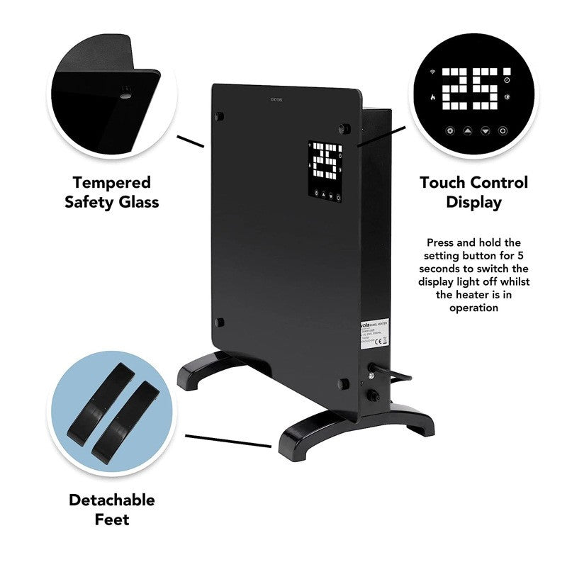 Convector Electric pentru Caldura Smart 2000W cu Wi-Fi și Termostat - Control prin Telefon Mobil